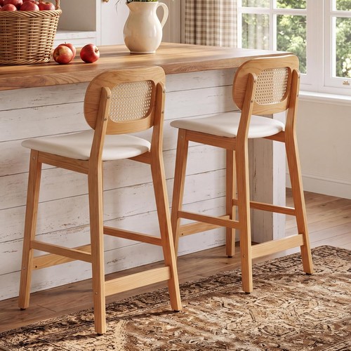 Cimota rattan bar stools set - stools,