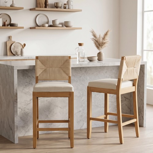 Set rattan bar stools - rattan,
