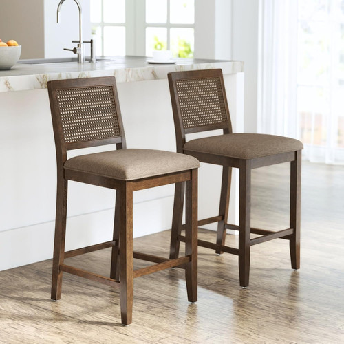 Rattan bar stools set of - set,