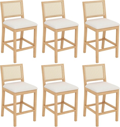 Rattan bar stools set - rattan,