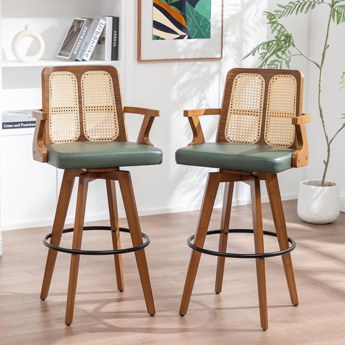 Mid century bar stools rattan - mid,