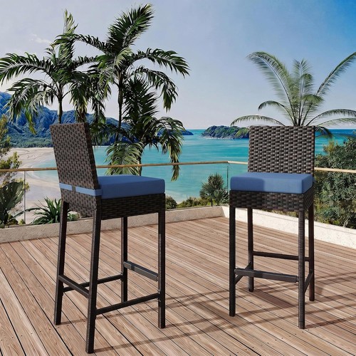 Pcs wicker bar - wicker, stools