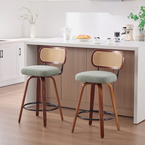 Set green linen swivel - linen,