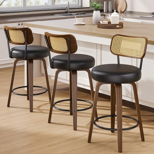 Rattan bar stools set - bar, 26”