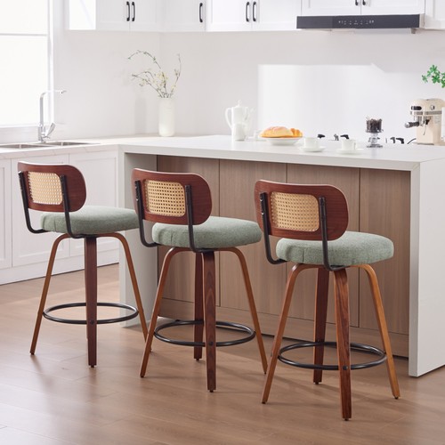 Set green linen swivel - of,