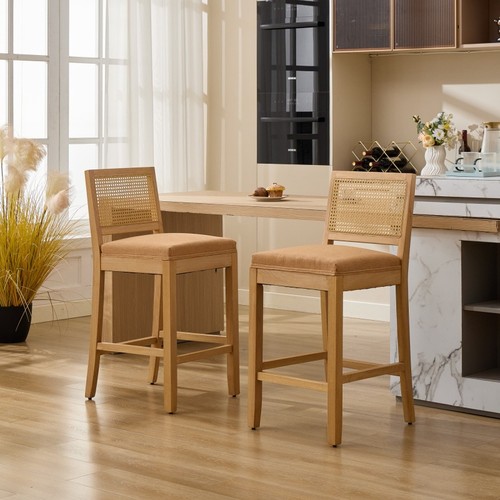 2pcs rustic rattan back bar - 2pcs,