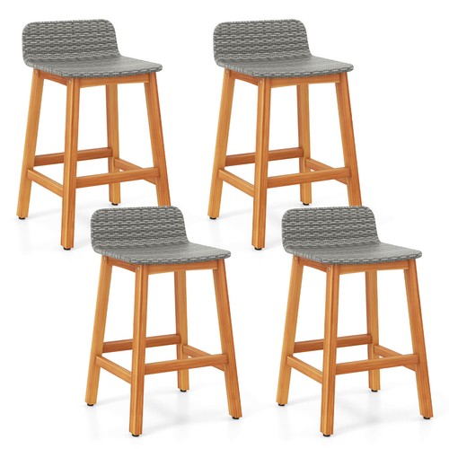 Solid acacia wood - solid, stools