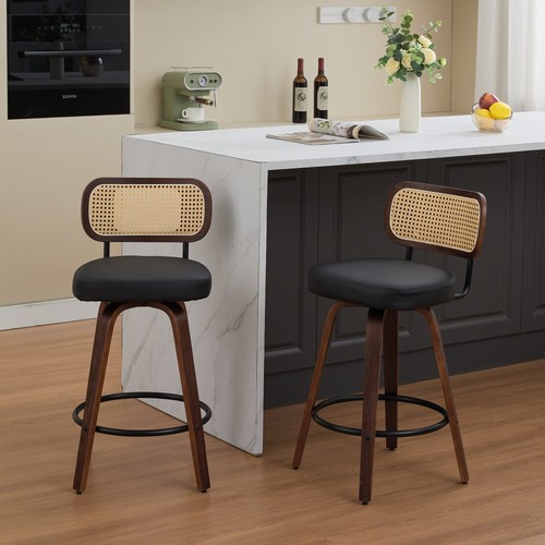 Set barstools swivel - pu,